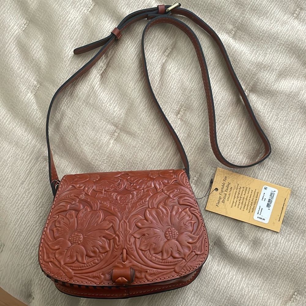 Patricia Nash Brown Embossed Shoulder Bag
